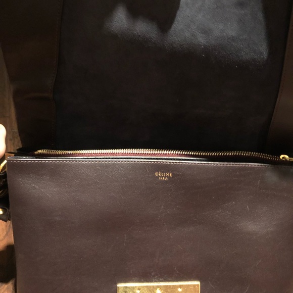 Celine Calf Skin Leather Blade Flap Shoulder Bag - Picture 3 of 8